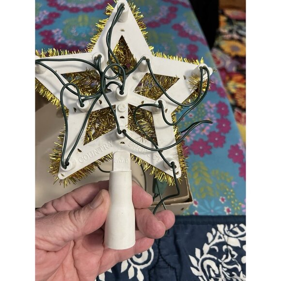 Vtg New Old Stock YULE GLO 11 Light Tree Top Star Perfect Condition Extra Bulb - Picture 10 of 13
